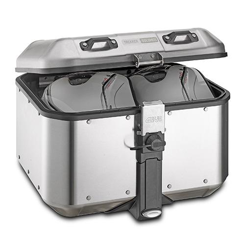 Bauletto valige  per moto in alluminio  GIVI TREKKER DOLOMITI 46 LT