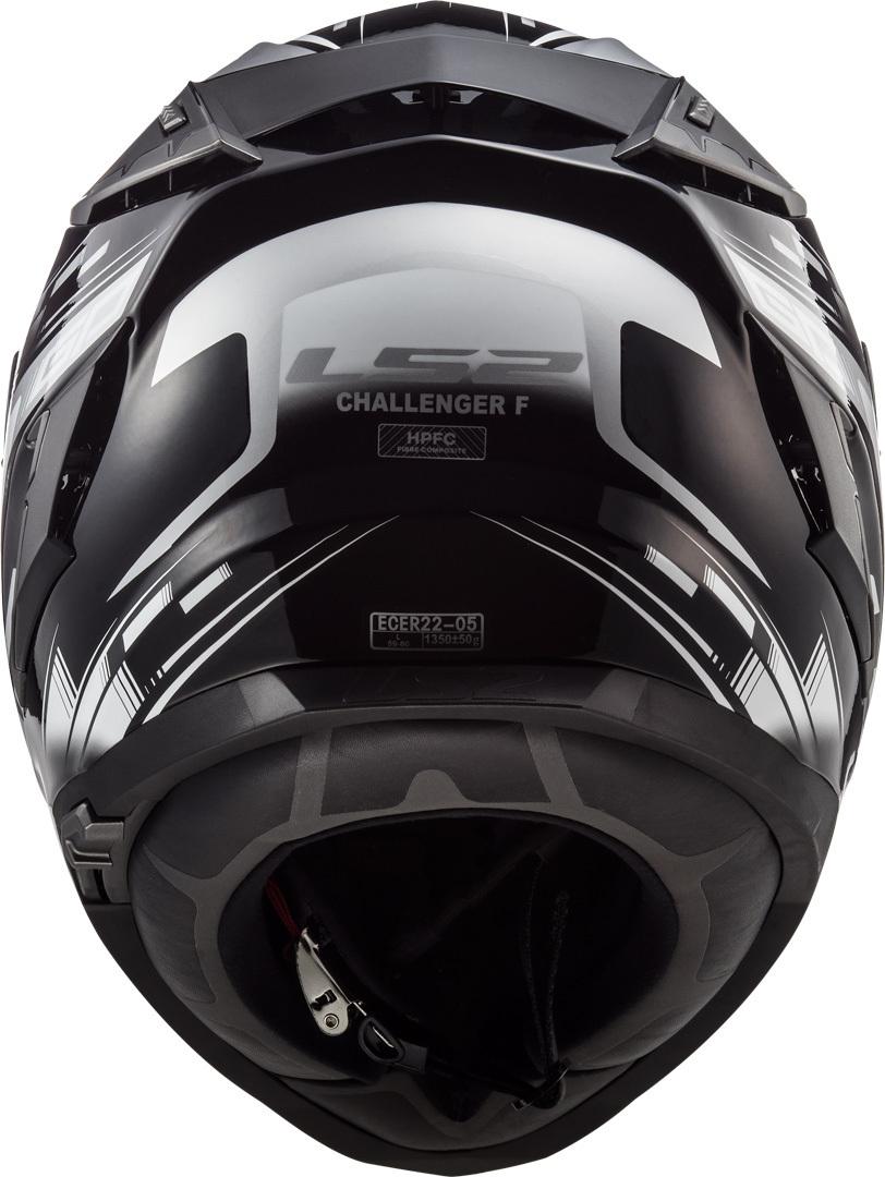 Casco integrale per moto in fibra  con visiera interna per il sole LS2 CASCO LS2 CHALLENGER FF 327 GP