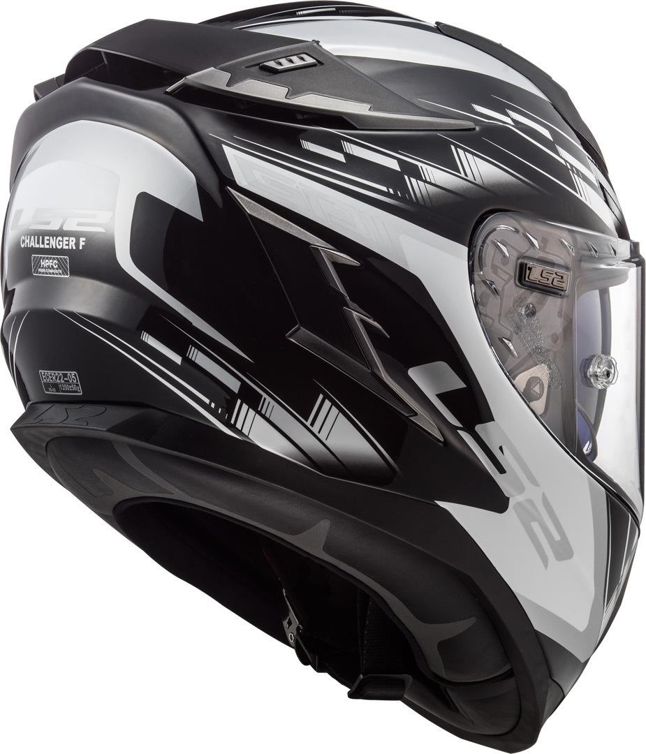 Casco integrale per moto in fibra  con visiera interna per il sole LS2 CASCO LS2 CHALLENGER FF 327 GP