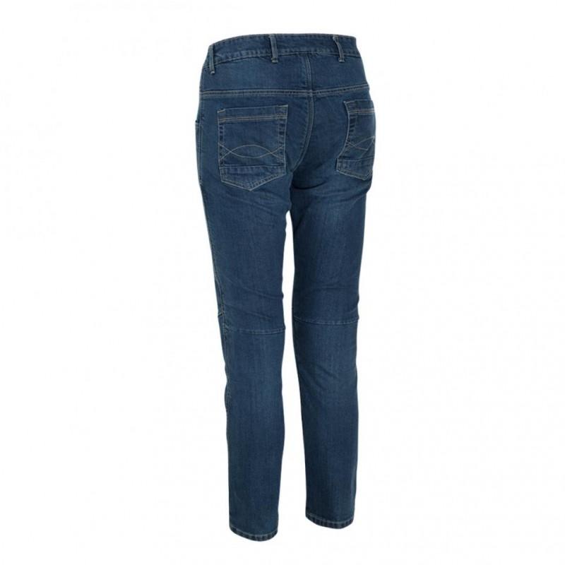 Jeans tecnici  moto con protezioni MOORE QUATTRO CE KEVLAR Denim Blu