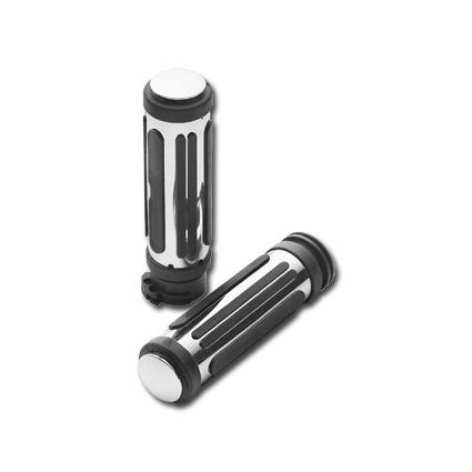 Manopole Custom Crome Chrome Rubber Grips