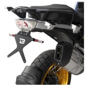 Porta Targa Kit BMW R1250 GS BARRACUDA  alluminio anodizzato nero + snodo in acciaio