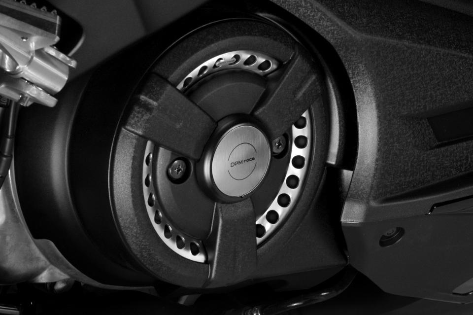 Copertura Cover Carter Motore Yamaha T-Max 530 2017/19 De Pretto Moto Alluminio/Acciaio inox Taglio Laser Spazzolato