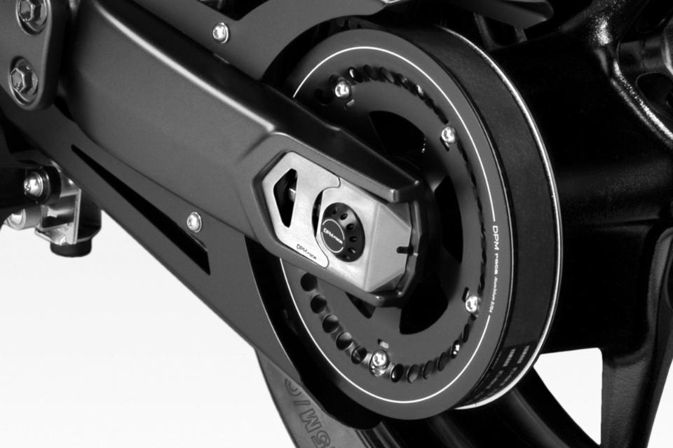Copertura Kit Covers Tiranti Cinghia Yamaha T-Max 530 2017/19 De Pretto Moto Acciaio Inox Taglio Laser Spazzolato