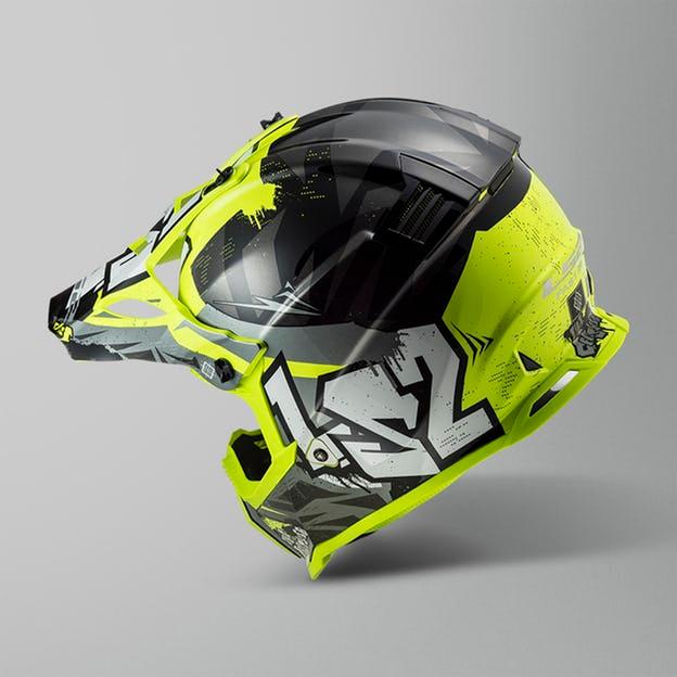 Casco Motocross cross  enduro  per moto LS2 MX437 FAST EVO