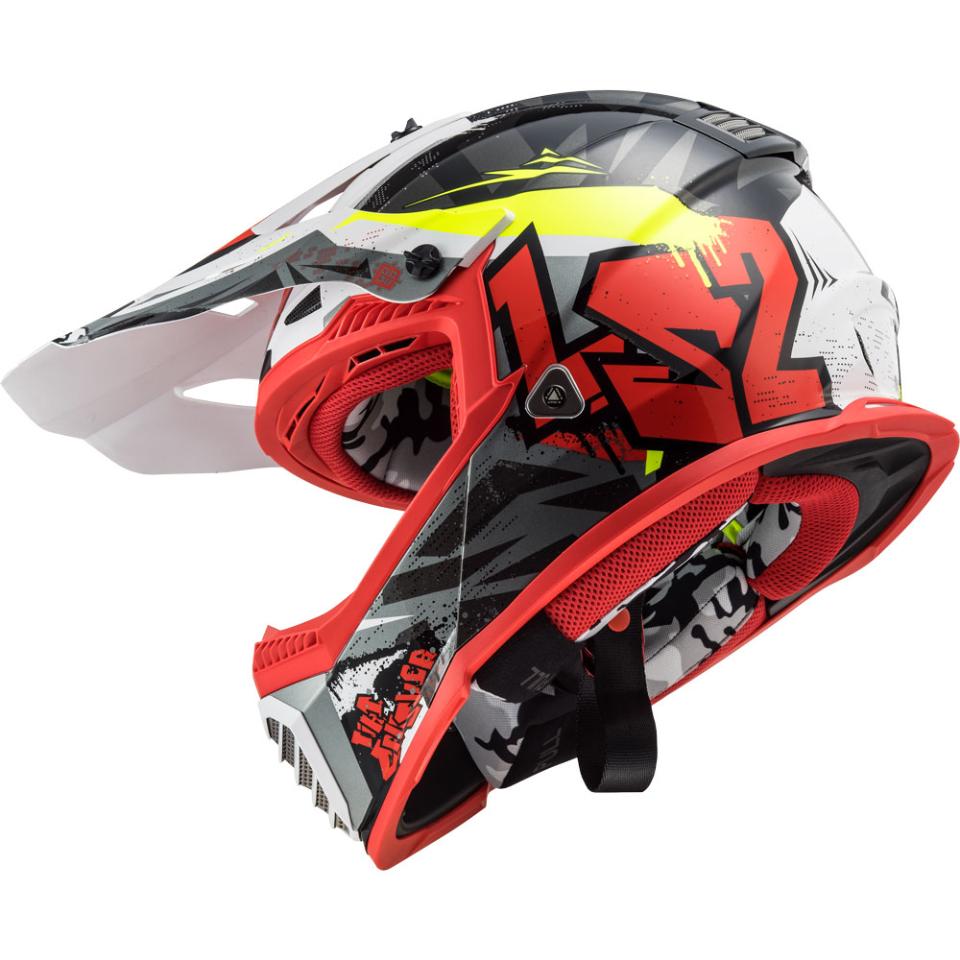 Casco Motocross cross  enduro  per moto LS2 MX437 FAST EVO