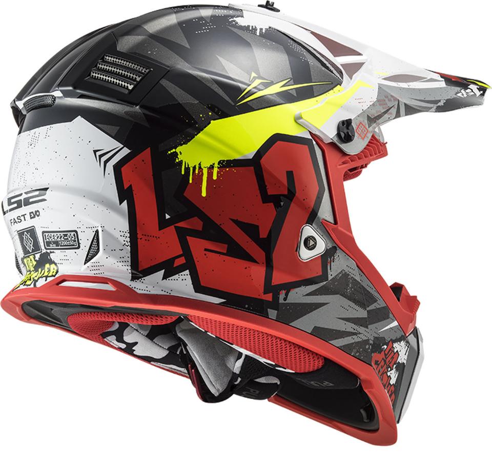 Casco Motocross cross  enduro  per moto LS2 MX437 FAST EVO
