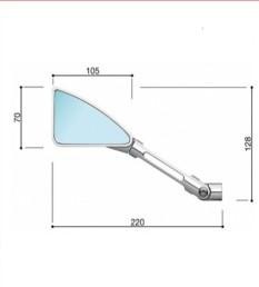 SPECCHIETTI RETROVISORI UNIVERSALI IN ALLUMINIO   MOTO RIZOMA TOMOX