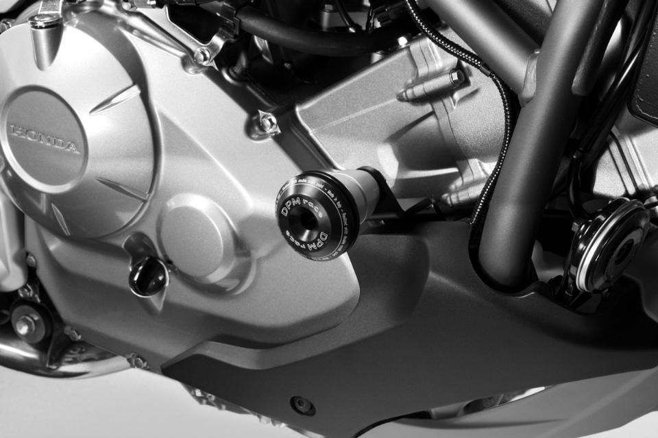 Tamponi Paramotore Honda NC750S 2014-19 NC750X 2014-19 De Pretto Moto WARRIOR Nylon/Alluminio Anodizzato