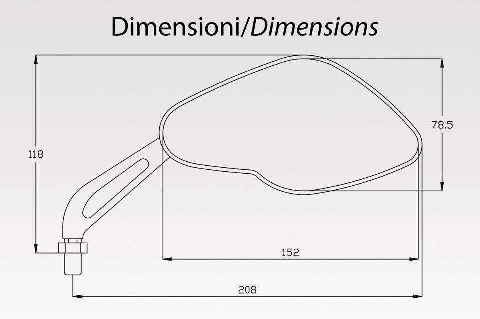Specchietti  HONDA  NC750S 2014-19 NC750X 2014-19 De Pretto Moto POLICE Corti Allumino Anodizzato Ricavato Dal Pieno