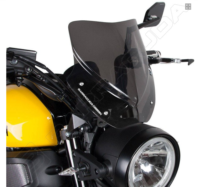 Cupolino Yamaha XSR 700 Barracuda AEROSPORT realizzato in plexiglass semitrasparente colore fume' scuro