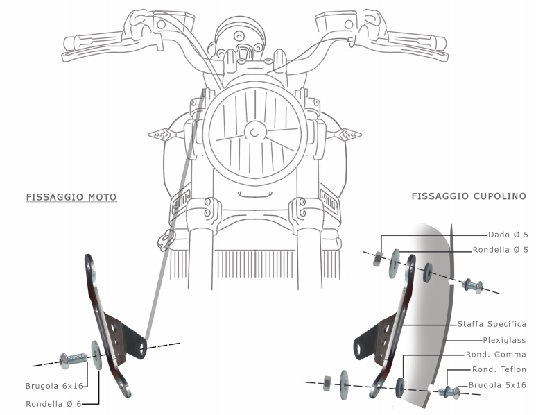 Cupolino Parabrezza Yamaha  XSR900 2015/2019  Barracuda AEROSPORT realizzato in plexiglass semitrasparente colore fume' scuro