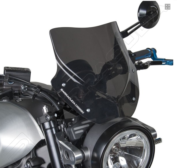 Cupolino Parabrezza Yamaha  XSR900 2015/2019  Barracuda AEROSPORT realizzato in plexiglass semitrasparente colore fume' scuro