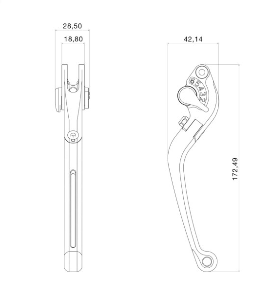 Kit leve freno e frizione regolabili e richiudibili  BARRACUDA  HONDA XADV 2017/2020