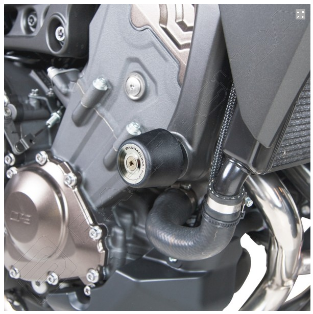 Kit Tamponi Paratelaio Yamaha Tracer 900 / GT Barracuda PVC nero  distanziali in alluminio anodizzato