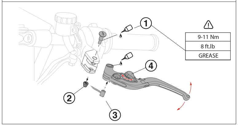 Kit leve freno e frizione regolabili e richiudibili  BARRACUDA  CB 1000R-2018-2020