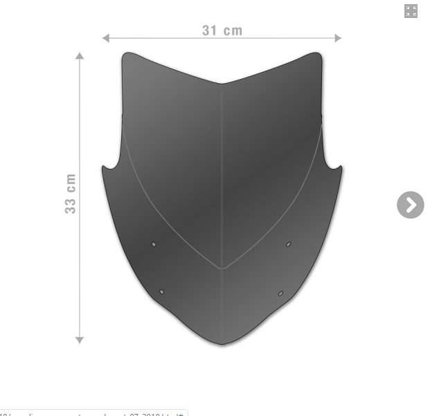 Cupolino Parabrezza Yamaha  MT-07 2018 - 2020 Barracuda AEROSPORT realizzato in plexiglass semitrasparente colore fume' scuro