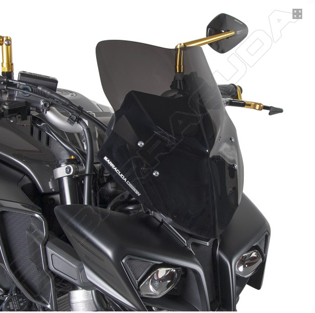 Cupolino Parabrezza Yamaha  MT 10 Barracuda Plexiglass semitrasparente colore fume' scuro