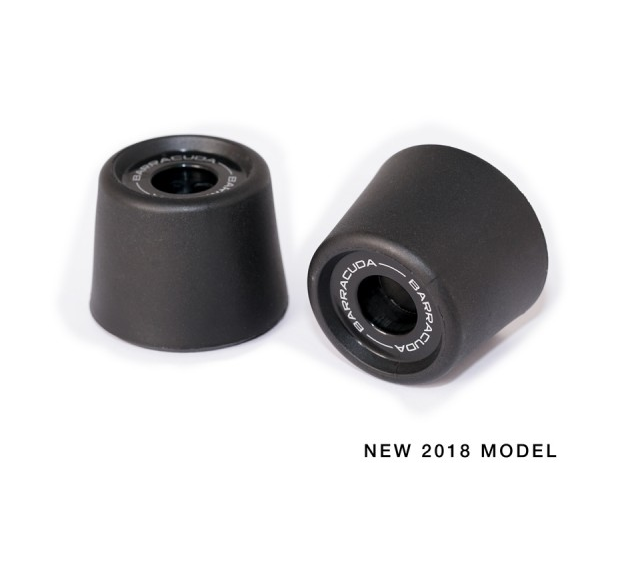 Kit Tamponi Paratelaio Yamaha R1 2015 - 2019 Barracuda PVC nero  distanziali in alluminio anodizzato