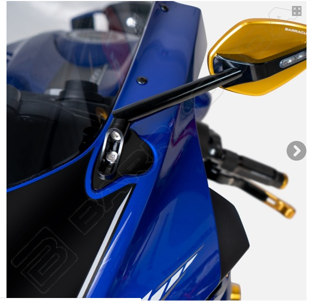 Adattatori Specchi Yamaha R6 2017-2019 Barracuda Specifici per Retrovisori SKIN-XR E SKIN-XR INDICATOR.