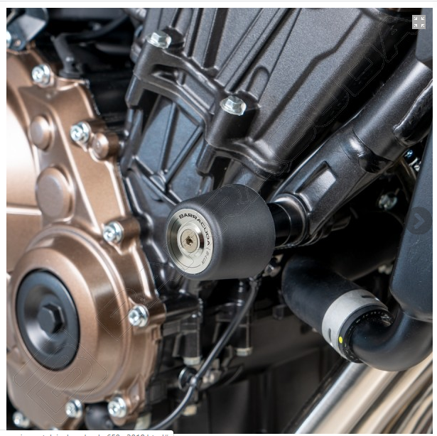 Kit Tamponi Paratelaio Honda CB650R 2019 Barracuda PVC nero  distanziali in alluminio anodizzato