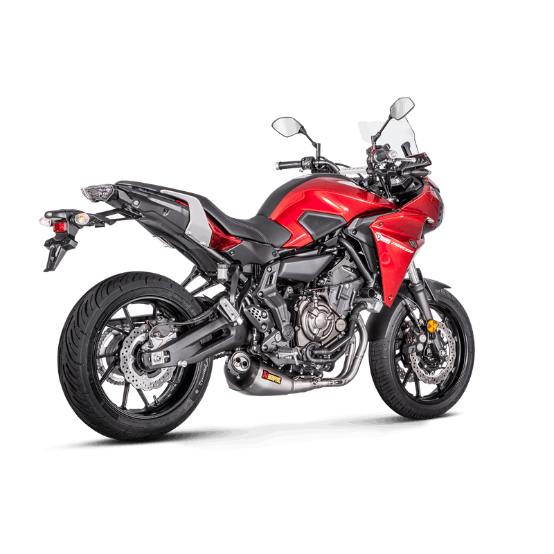 Scarico Completo Yamaha MT 07 FZ 07 Omologato Akrapovic Linea Racing collettori in inox silenziatore in titanio fondello in carbonio