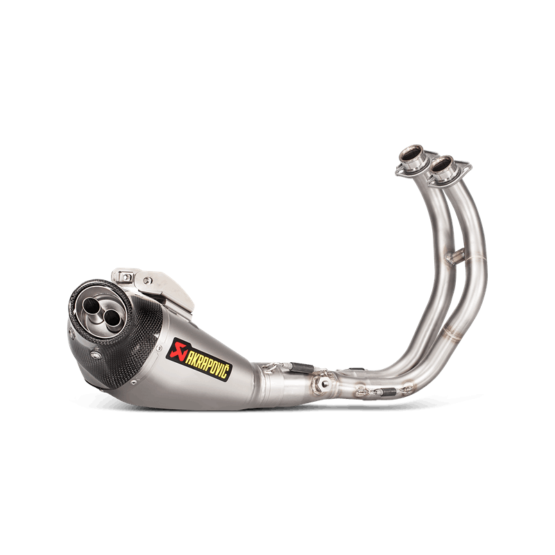 Scarico Completo Yamaha MT 07 FZ 07 Omologato Akrapovic Linea Racing collettori in inox silenziatore in titanio fondello in carbonio