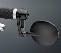 Specchietto Retrovisore Moto Univrsale Omologato Tondo RIZOMA Vetro Convesso Antiabbagliante alluminio Ricavato Dal Pieno Lavorazione 3D