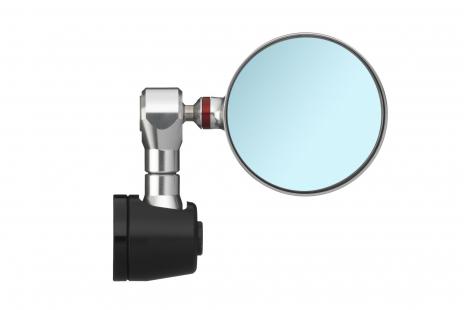 Specchietto Retrovisore Moto Univrsale Omologato Tondo RIZOMA SPY-R Vetro Convesso Antiabbagliante Lavorazione 3D Alluminio Ricavato dal Pieno