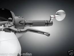 Specchietto Retrovisore Moto Univrsale Omologato Tondo RIZOMA SPY-R Vetro Convesso Antiabbagliante Lavorazione 3D Alluminio Ricavato dal Pieno