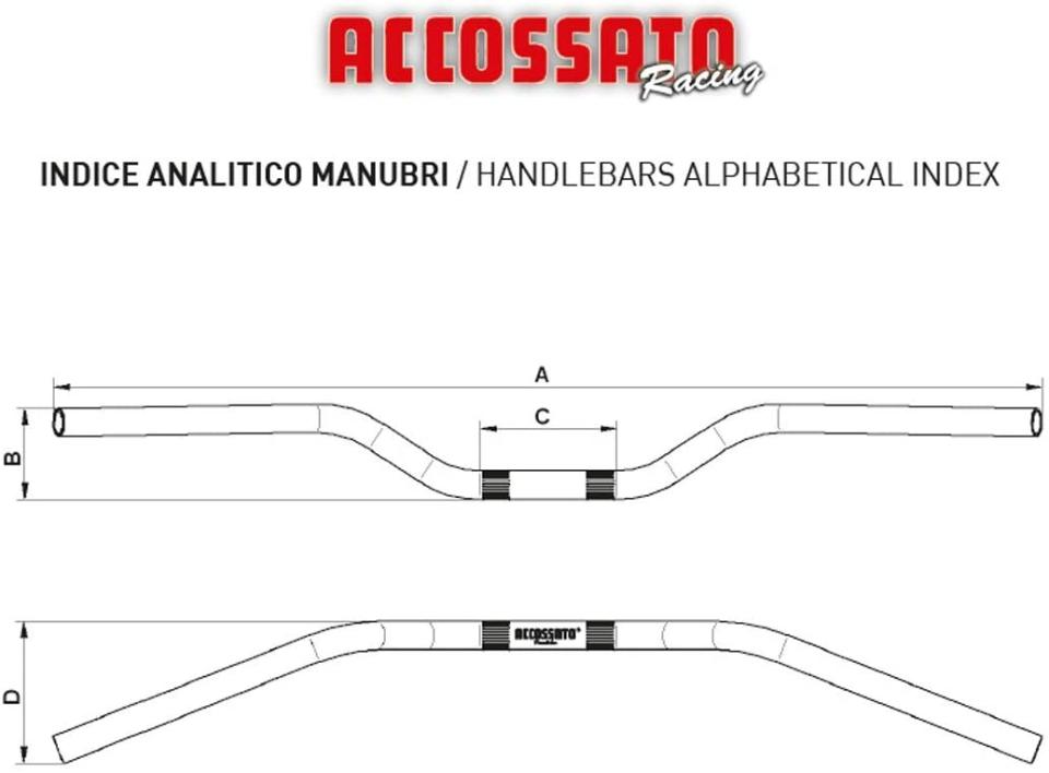 Manubrio universale diametro 22 mm generico Manubrio in alluminio diam. 22 vari colori