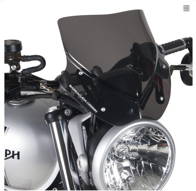 Cupolino Triumph Street Twin barracuda AeroSport plexiglass semitrasparente colore fume' scuro