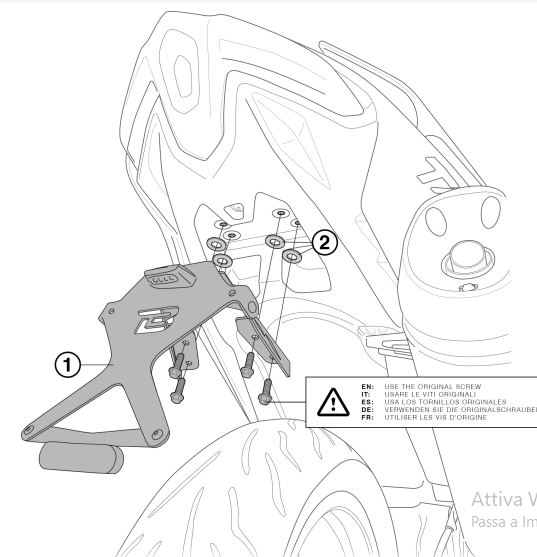 Kit Targa Yamaha Tmax 560 2020 Barracuda Alluminio Reclinabile