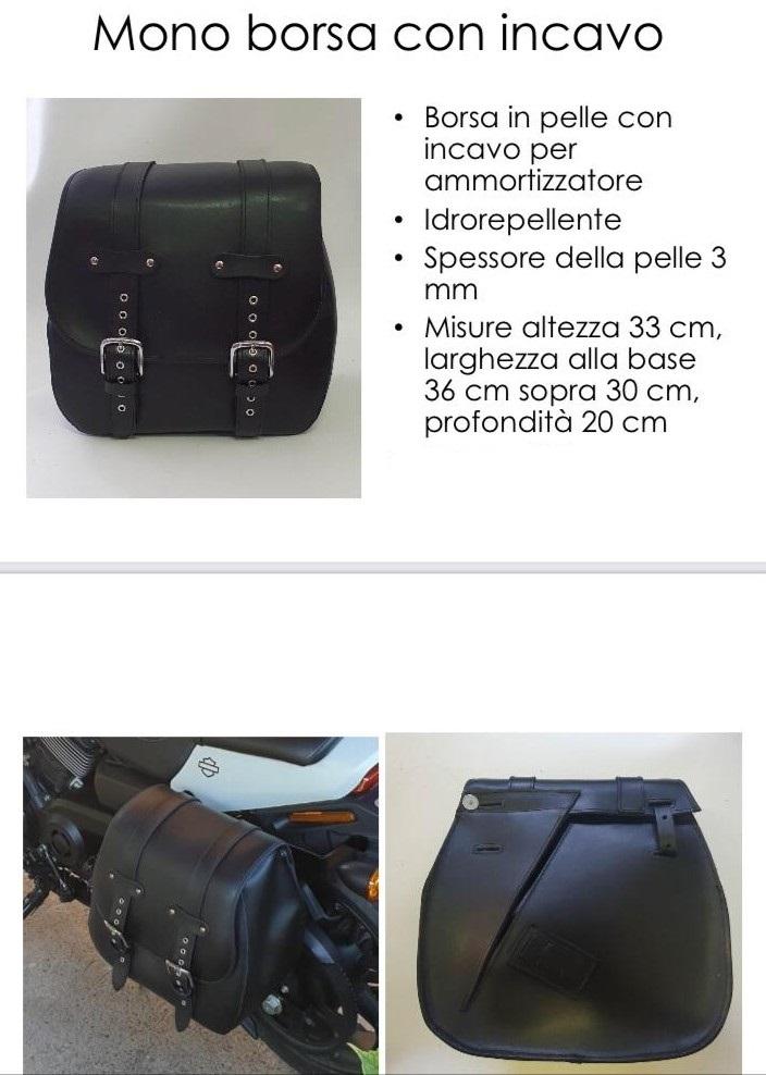 Borsa in Vera  Pelle Idrorepellente Singola Special Parts Con Incavo Per Ammortizzatore