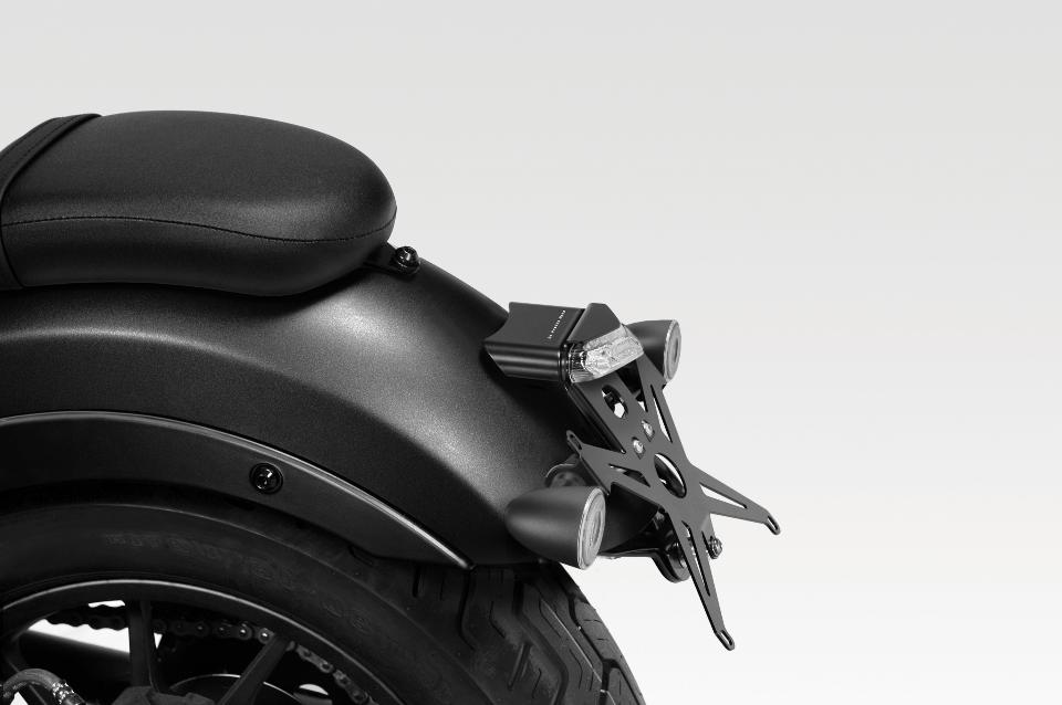 Portatarga  HONDA CMX 500 2017/2020 De Pretto Moto Prodotto specifico con faro a led omologato E11 a tre luci: posizione, stop e luce targa.