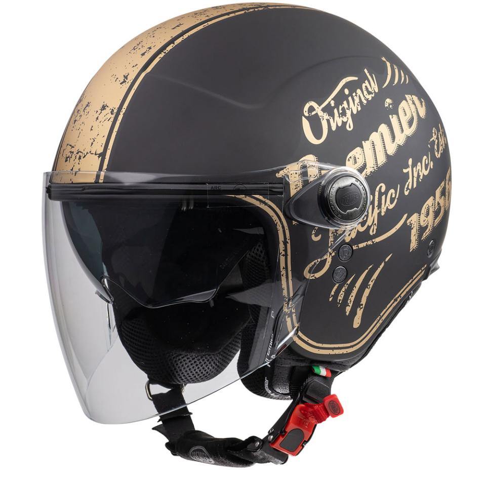 Casco jet Premier OPEN FACE ROCKER OR 19 BM CON INTERNI SFODERABILI E LAVABILI MINI JET Premier Rocker visor or 19 BM