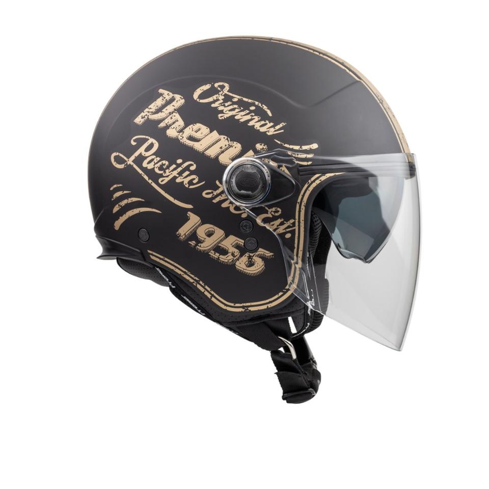Casco jet Premier OPEN FACE ROCKER OR 19 BM CON INTERNI SFODERABILI E LAVABILI MINI JET Premier Rocker visor or 19 BM