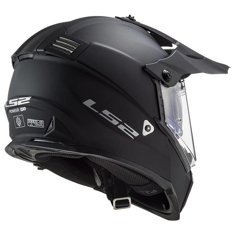 Casco Adventure MX Matt BLACK LS2 PIONEER EVO