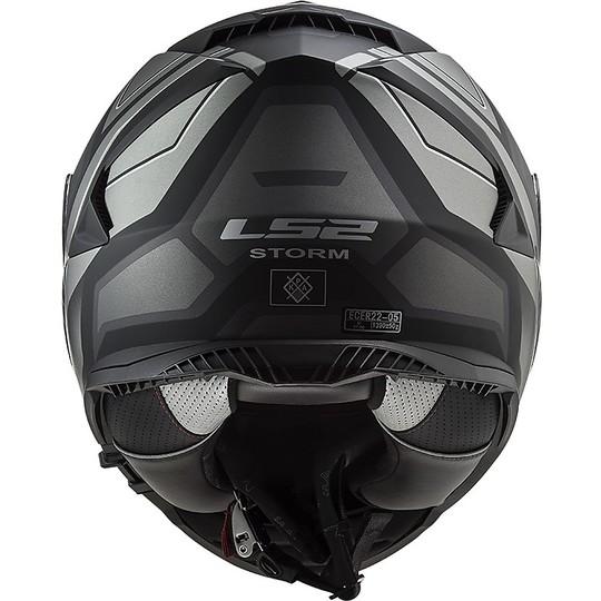 CASCO INTEGRALE MOTO DOPPIA VISIERA LS2 STORM FASTER FF800