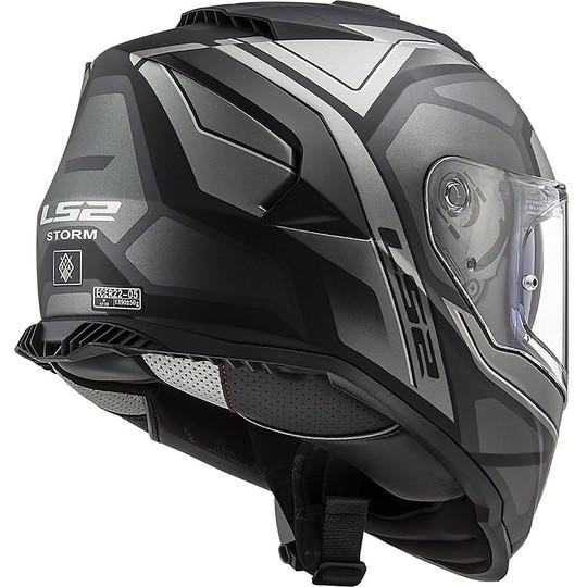 CASCO INTEGRALE MOTO DOPPIA VISIERA LS2 STORM FASTER FF800