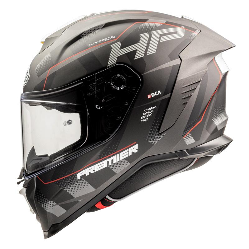 casco integrale in fibra premier Premier Premier Hyper Hp 92 Bm Nero