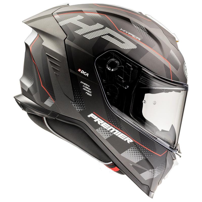 casco integrale in fibra premier Premier Premier Hyper Hp 92 Bm Nero