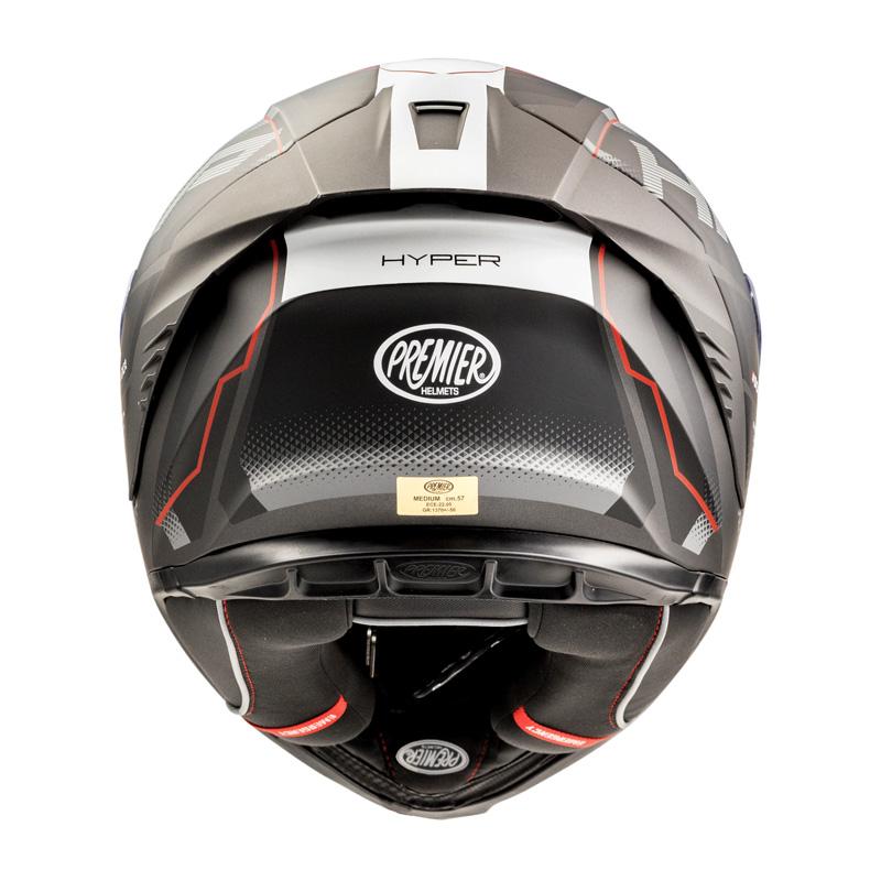 casco integrale in fibra premier Premier Premier Hyper Hp 92 Bm Nero