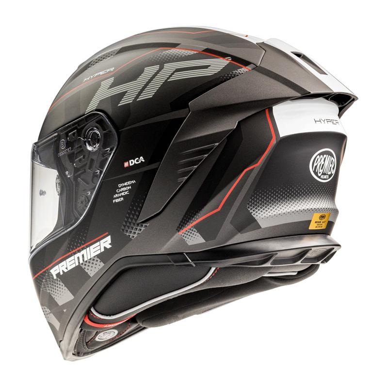 casco integrale in fibra premier Premier Premier Hyper Hp 92 Bm Nero