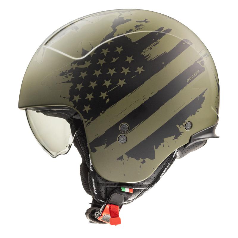 CASCO JET Moto OPEN FACE Helmets Visiera Corta Premier Rocker AM New Graphic PREMIER ROCKER AM MILY BM