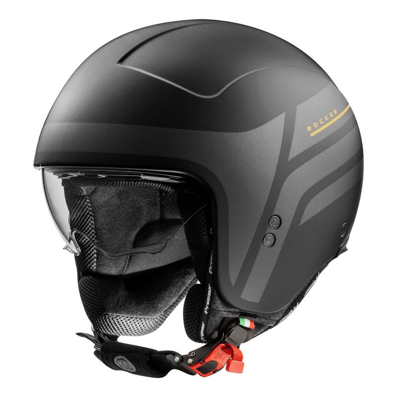 CASCO JET Moto OPEN FACE Helmet Visiera Corta Premier Rocker ON 19 BM NEW GRAPHIC PREMIER ROCKER ON 19 BM