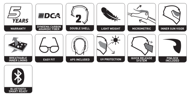 casco integrale PREMIER EVOLUZIONE SP 2 BM