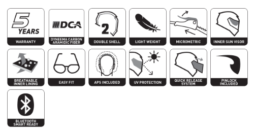 casco integrale PREMIER Full Face EVOLUZIONE DK 93