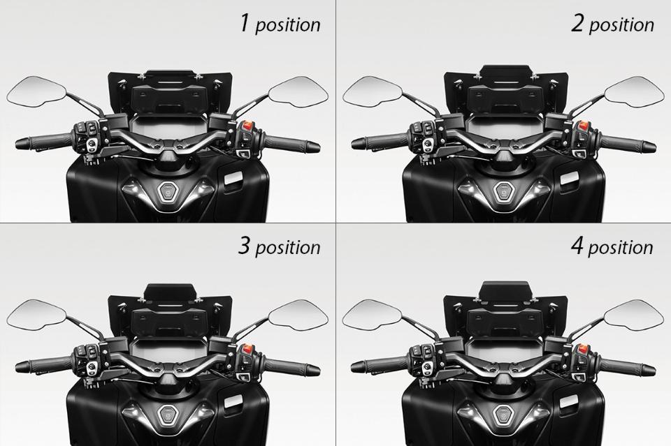 CUPOLINO t-max 2022 "OWL'S HEAD" 4 POSITION DEFLECTOR YAMAHA T-MAX 560 2022 De Pretto DE PRETTO YAMAHA