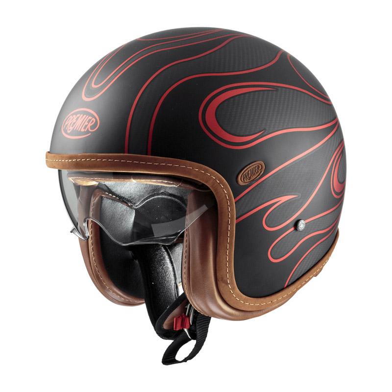 CASCO MODELLO  VINTAGE PREMIER VINTAGE PATINUM  CARBON FR  RED CROMED BM